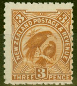 New Zealand 1900 3d Yellow-Brown SG261 Fine Mtd Mint