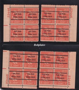 BOBPLATES #803 Presidential Matched Set of Plates 23446 F-VF LH CV=$120+