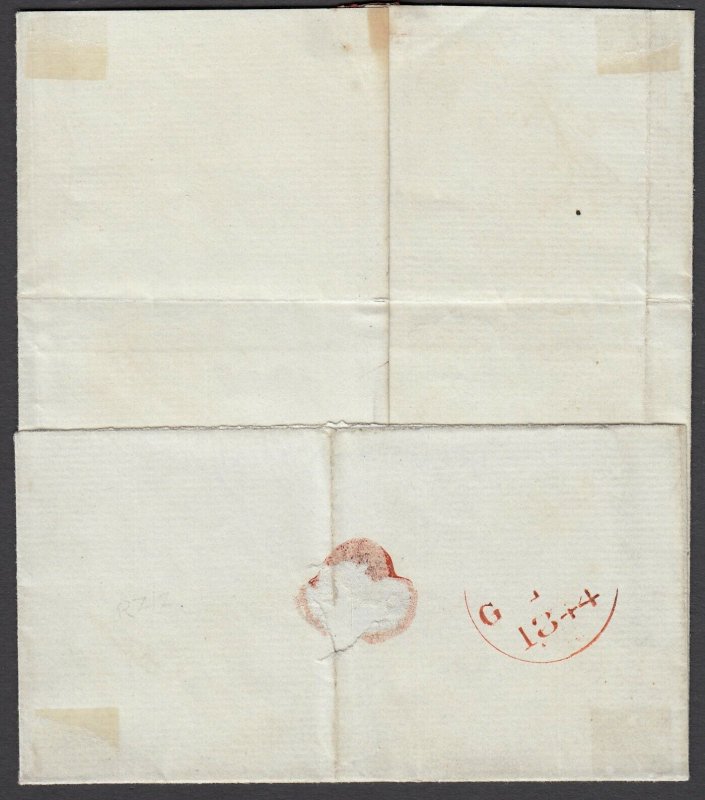 Great Britain, 1p Red 1844 KELSO distinctive Maltese on cover, Brandon cert