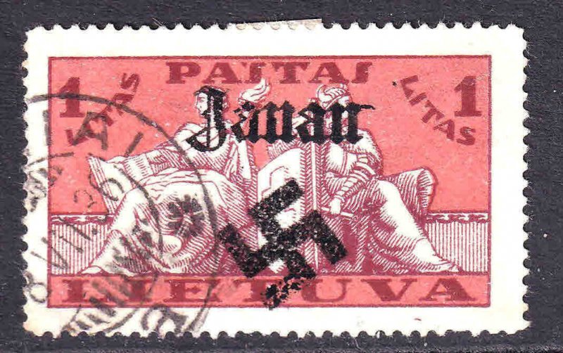 LITHUANIA 292 WW2 JANAU OVERPRINT CDS VF SOUND