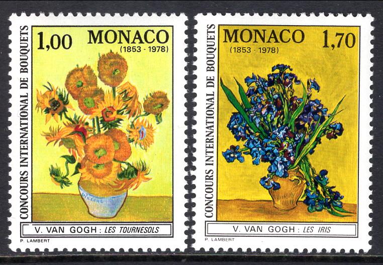 Monaco 1124-1125 Flowers MNH VF