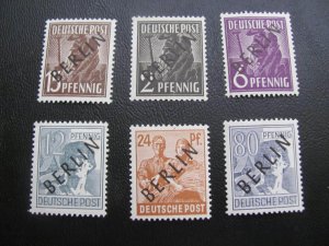 GERMANY BERLIN 1948  MNH BLACK OVERPRINT LOT XF 38 EUROS (123)