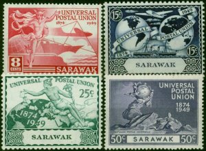 Sarawak 1949 UPU Set of 4 SG167-170 Fine & Fresh LMM