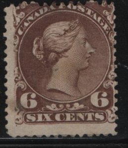 Canada, 27, NO GUM, THIN, 1868-76, Queen Victoria