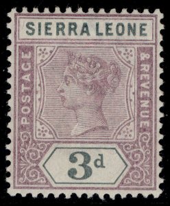 SIERRA LEONE QV SG46, 3d dull mauve & slate, LH MINT.