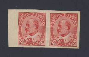 2x Canada Edward VII stamp Pair #90a MH Gum Disturbance Guide Value = $50.00