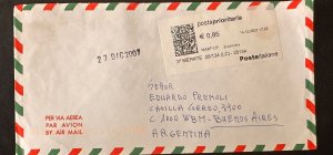 CM) 2007. ITALY. POSTAGE. ENVELOPE SENT ARGENTINA. XF