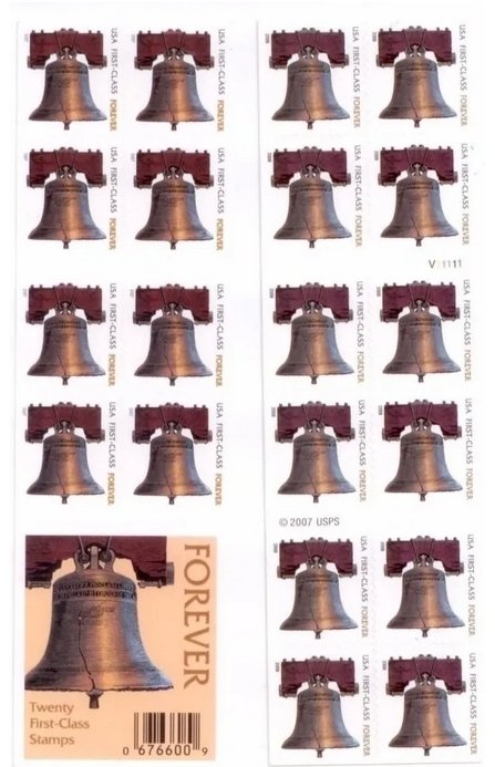 2008 Liberty Bell Forever stamps 5 books total 100pcs