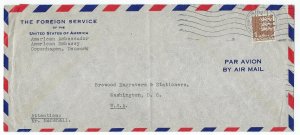 DENMARK US 1945 POST WAR OFFICIAL COVER FROM THE AMERICAN
