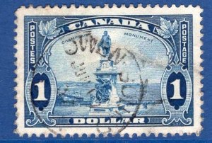 #227  Canada used  1935   Champlain monument $1