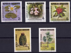 Dominican Republic 1977 Sc#787/789/C259/260 NATIONAL BOTANIC GARDEN FLOWERS MNH