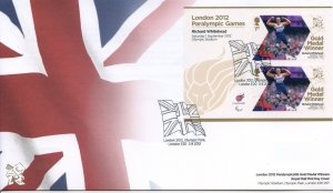 GB London 2012 Paralympics Richard Whitehead Gold First Day Cover Unaddressed 