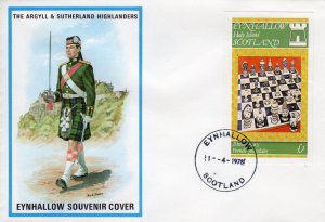 Eynhallow 1978 CHESS Souvenir Sheet imperforated (1) FDC.