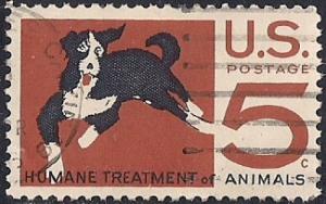 1307 5 cent Human Treatment of Animals VF used