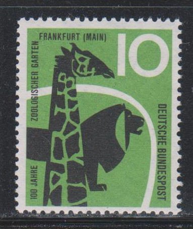 Germany,  10pf Giraffe and Lion (SC# 784) MNH