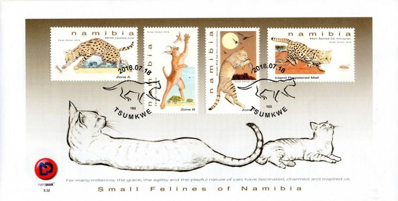 Namibia - 2018 Small Felines FDC