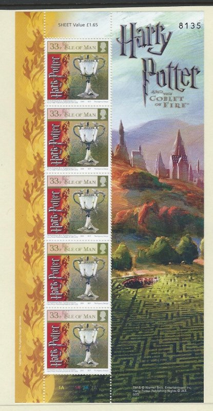 Isle of Man MNH Harry Potter sheets  sc  1121-1126