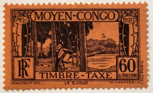 AlexStamps FRENCH - MIDDLE CONGO #J30 SUPERB Mint