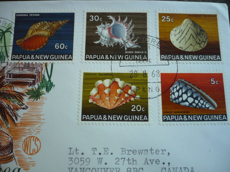 Postal History - Papua New Guinea - Scott# 268,273-275,277 - First Day Cover