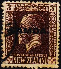 Samoa. 1916 3d S.G.140a Fine Used