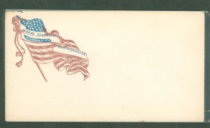 US  (Circa 1863) Civil War Patriotic/Stars & Stripes with Banner.  The Union must be preserved unused
