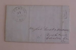 US  MARYLAND  CHESTERTOWN BOXED 5 , 1848  WITH LETTER 