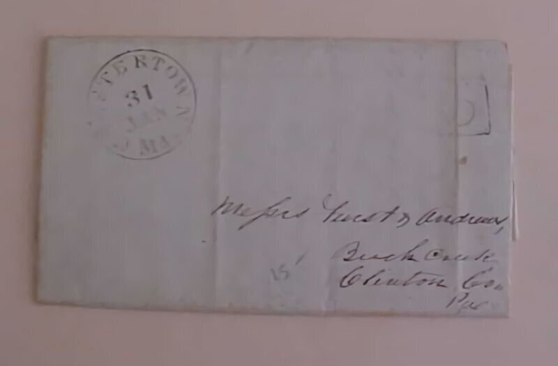 US  MARYLAND  CHESTERTOWN BOXED 5 , 1848  WITH LETTER 