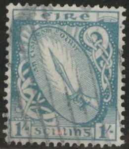 Ireland Scott 76 used 1shilling sword of light stamp CV$12.5