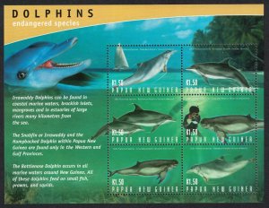 Papua NG Dolphins Protected Species MS 2003 MNH SC#1098 SG#MS1000