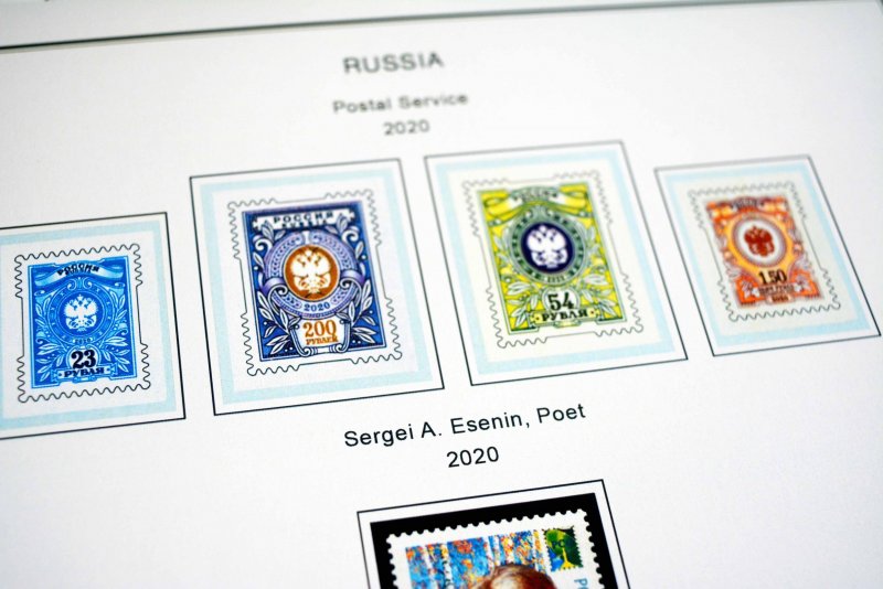 COLOR PRINTED RUSSIA 2017-2020 STAMP ALBUM PAGES (89 illustrated pages)