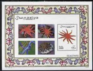 Somalia 2001 Marine Life - Starfish perf m/sheet unmounte...