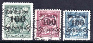 CZECHOSLOVAKIA 3 MAHR.OSTRAU WIR SIND FREI OVERPRINTS CDS VF SOUND