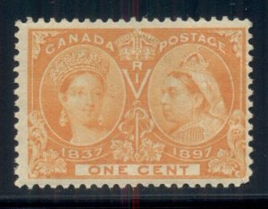 CANADA #51, 1¢ JUBILEE, fresh og, NH, F/VF, Scott $75.00
