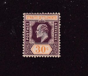 STRAITS SETTLEMENTS # 120 VF-MH KEV11 30cts CAT VALUE $77.50