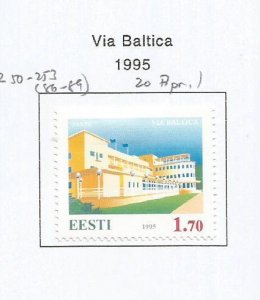 ESTONIA - 1995 - Via Baltica - Perf Single Stamp - Mint Lightly Hinged