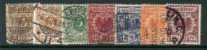 GERMANY 1899-1900 Scott 46-51 used scv $10.50 Less 60%=$4.30 Buy it Now