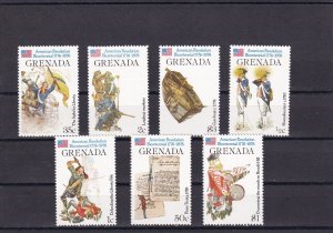 SA17b Grenada 1976 Bicentenary American Revolution mint stamps