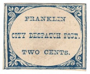 (I.B) US Local Post : Franklin City Despatch Post 2c