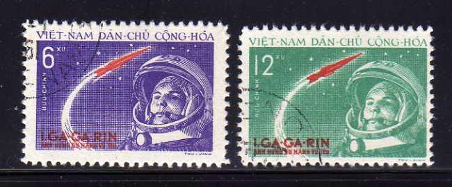 North Vietnam 160-161 Set U Yuri Gagarian's Space Flight (G)