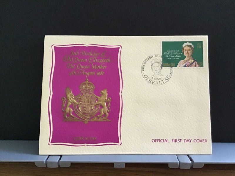 Gibraltar 1980 Queen Mother 80th Birthday first day cover   stamps cover R31149