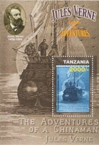 Tanzania 2005 - Jules Verne Chinaman Adventures - Souvenir Sheet Scott 2380 MNH