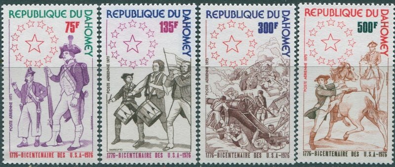 Dahomey 1975 SG589-592 American revolution set MNH