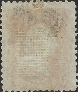 US Scott #83 Used VF 3 Cent 1867 George Washington Stamp W/Grill