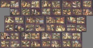 A0231 2013 BENIN EROTIC ART NUDE PAINTINGS GOLD !!! 25BL+24KB MNH