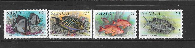 FISH - SAMOA #819-22  MNH