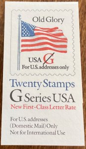 US #BK223 MNH Booklet of 20 #K1111 “Old Glory” Flag SCV $19.00 L42