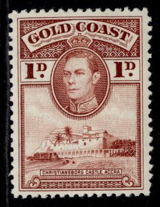 GOLD COAST GVI SG121, 1d red-brown, M MINT. Cat £20. PERF 12