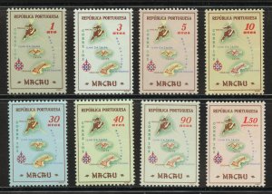 Macao Scott 383-390 Unused VLHOG - 1956 Map of Colony Issue - SCV $61.10