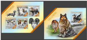 NIGER 2014 2 SHEETS nig14217ab CHIENS DOGS