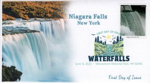 23-155, 2023, Waterfalls, First Day Cover, Digital Color Postmark, Niagara Falls